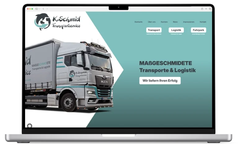 Krähativ - werbeagentur heidenheim - referenz - k. Schmid transportservice gmbh & co. Kg